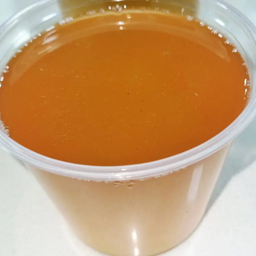 Manteca de res solidificada